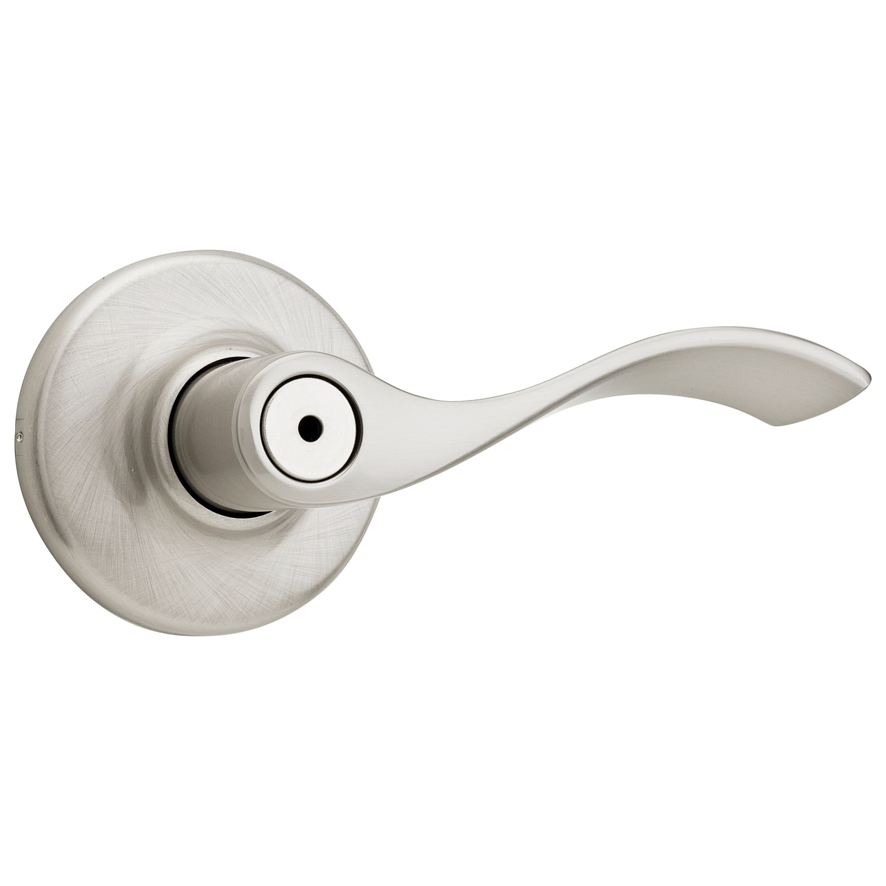 slide 5 of 6, Kwikset Balboa Satin Nickel Interior or Bed/Bath Privacy Door Handle, 1 ct