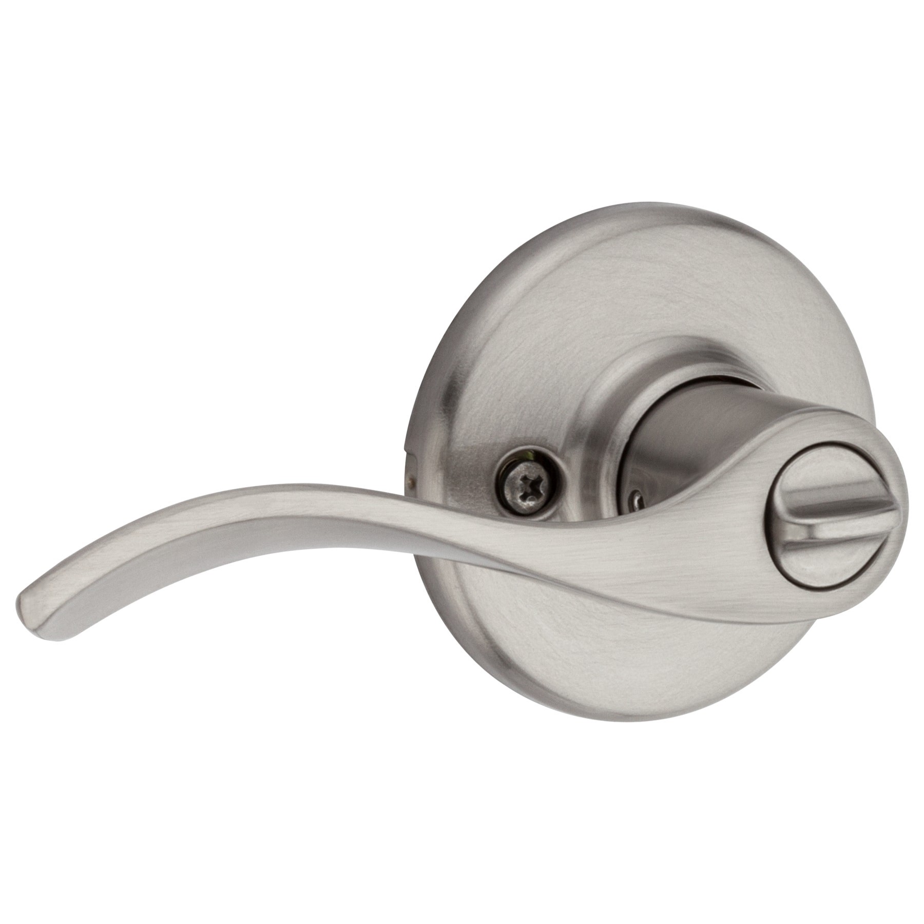 slide 6 of 6, Kwikset Balboa Satin Nickel Interior or Bed/Bath Privacy Door Handle, 1 ct
