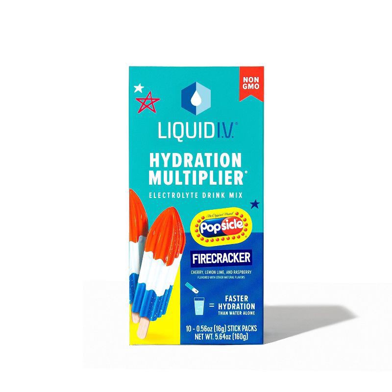 slide 1 of 3, Liquid I.V. Dieting and Sports Supplements - Popsicle Firecracker - 10ct, 10 ct