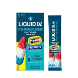 Liquid I.V. Dieting and Sports Supplements - Popsicle Firecracker- 10 ct