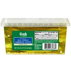 Fresh From Meijer Kosher Sandwich Slice Pickles, 19 oz