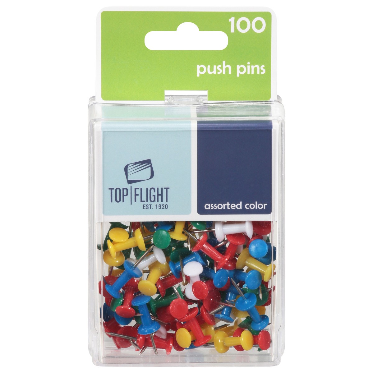 slide 6 of 12, Top Flight Opaque Push Pins Assorted Colors - Each, 1 ct