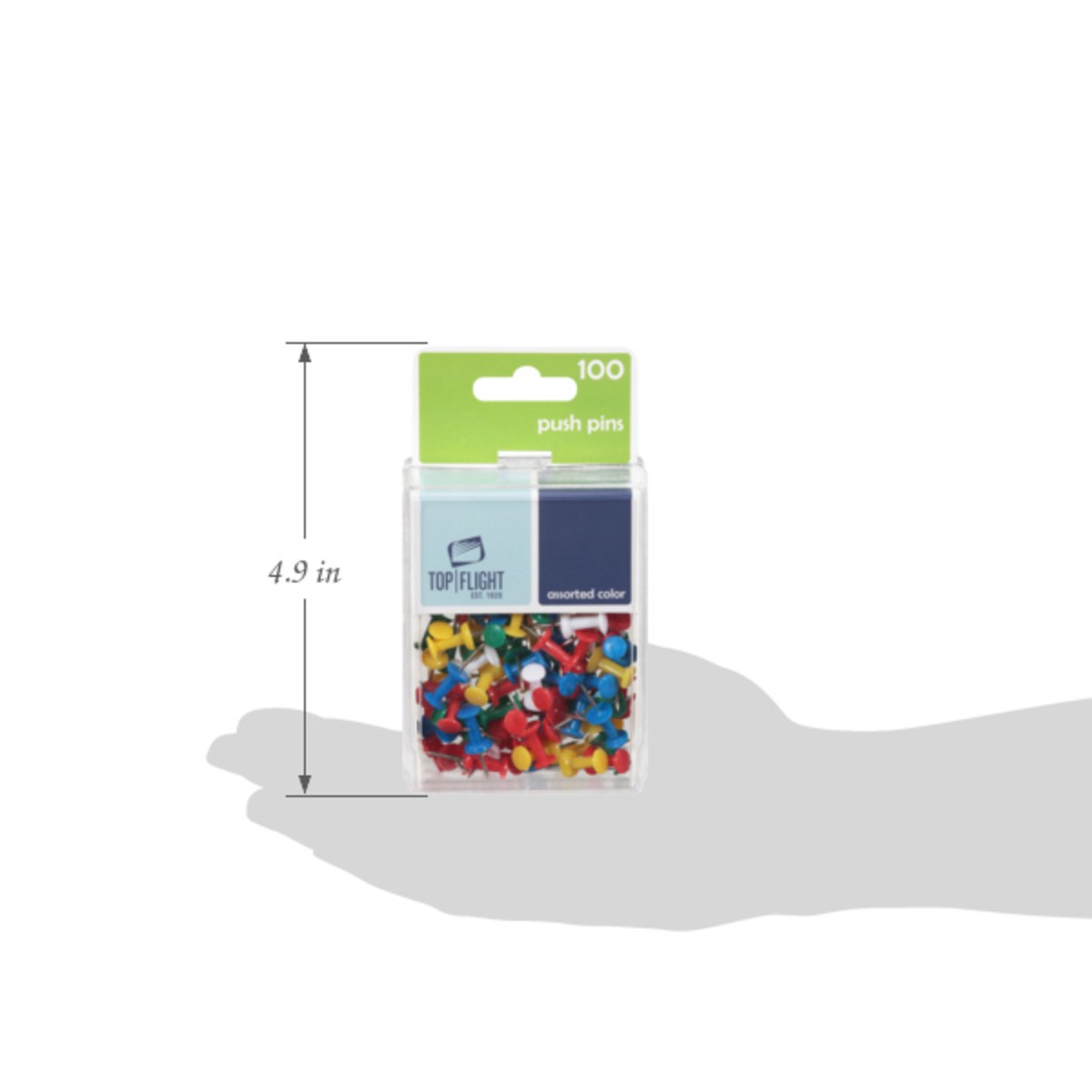 slide 5 of 12, Top Flight Opaque Push Pins Assorted Colors - Each, 1 ct