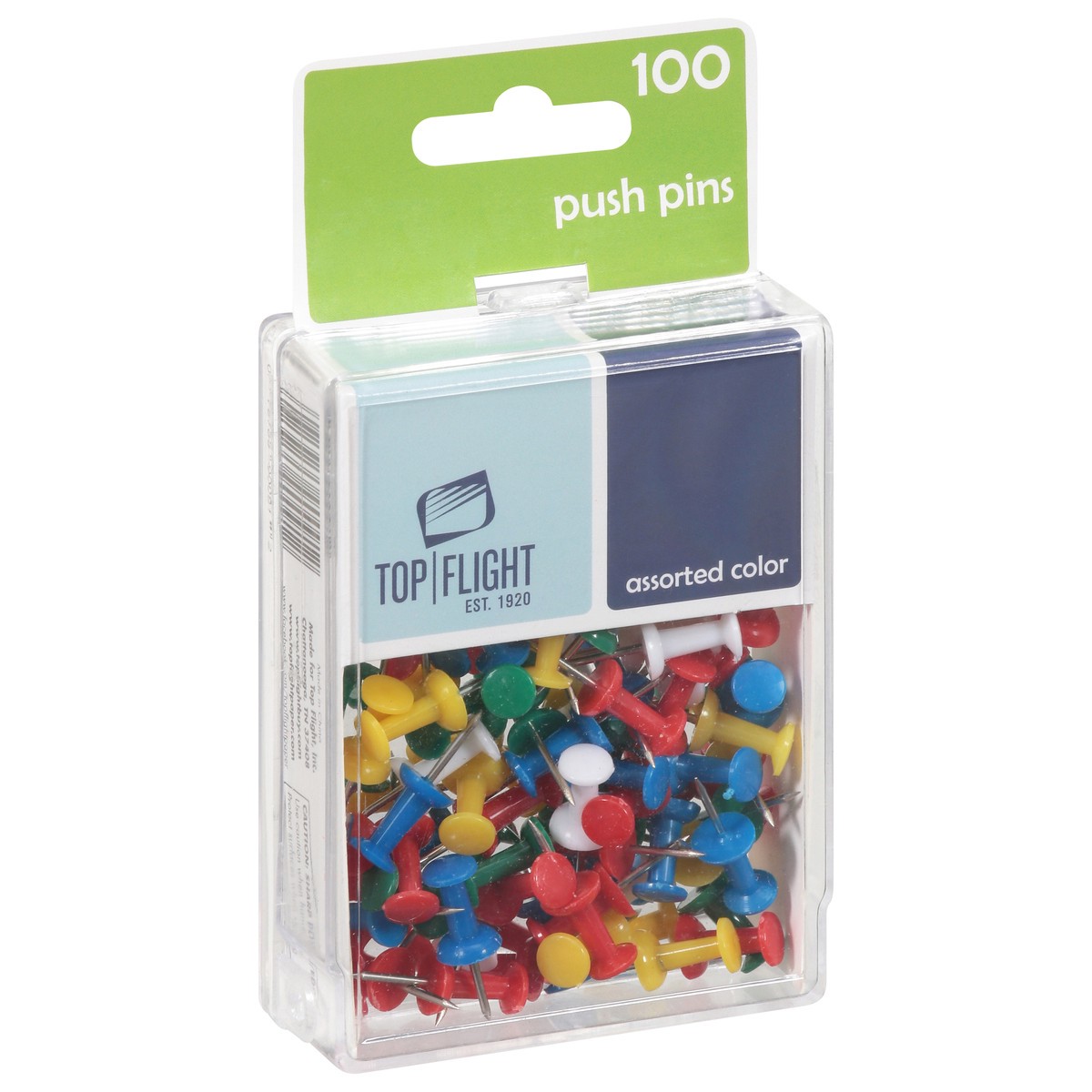 slide 7 of 12, Top Flight Opaque Push Pins Assorted Colors - Each, 1 ct