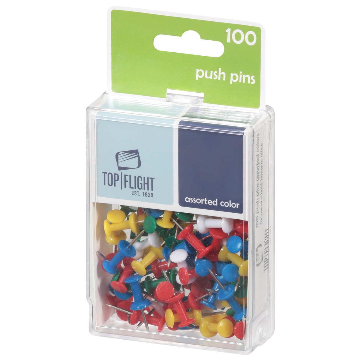 slide 8 of 12, Top Flight Opaque Push Pins Assorted Colors - Each, 1 ct