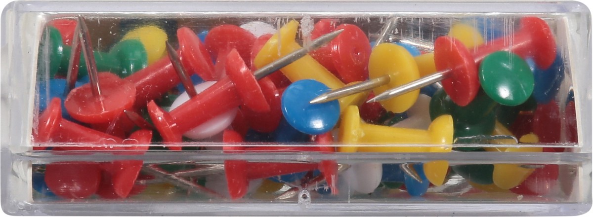 slide 12 of 12, Top Flight Opaque Push Pins Assorted Colors - Each, 1 ct