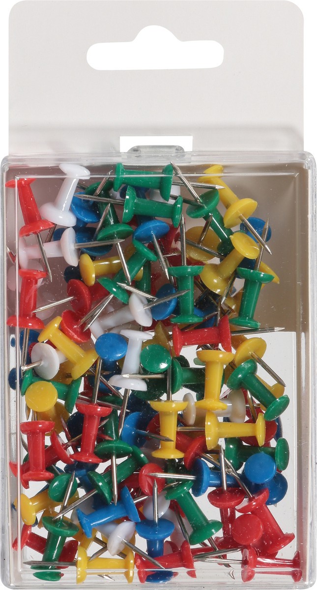 slide 9 of 12, Top Flight Opaque Push Pins Assorted Colors - Each, 1 ct