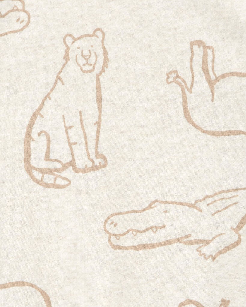 slide 2 of 2, Carter's Toddler Animal Print Fleece Pullover Heather 5T, 1 ct