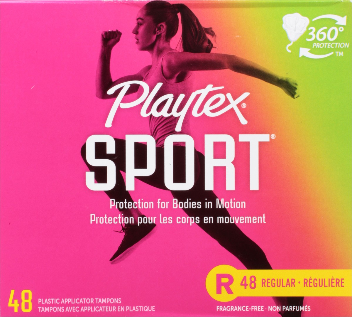 slide 1 of 10, Playtex Sport Regular Plastic Applicator Fragrance-Free Tampons 48 ea, 48 ct