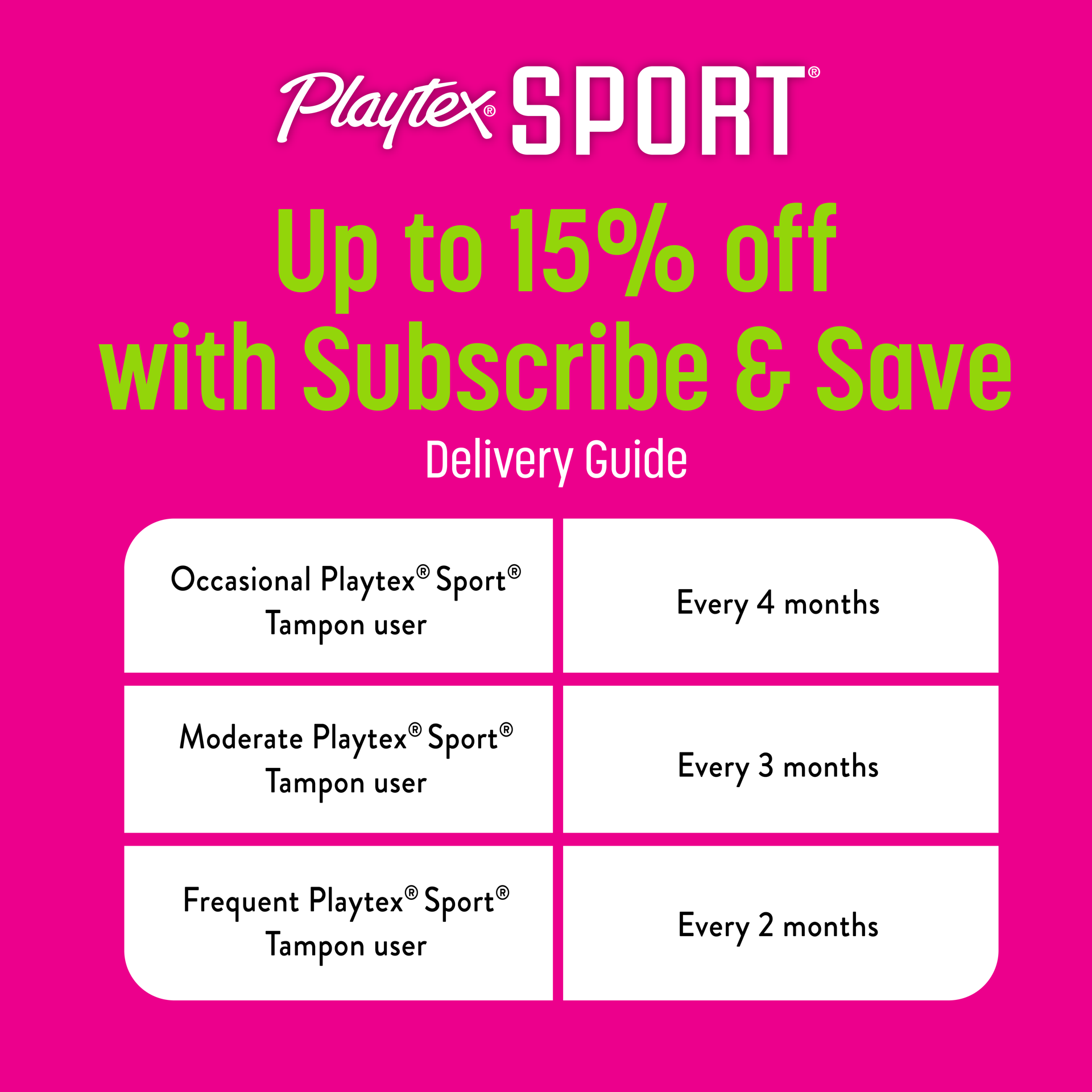 slide 9 of 10, Playtex Sport Regular Plastic Applicator Fragrance-Free Tampons 48 ea, 48 ct