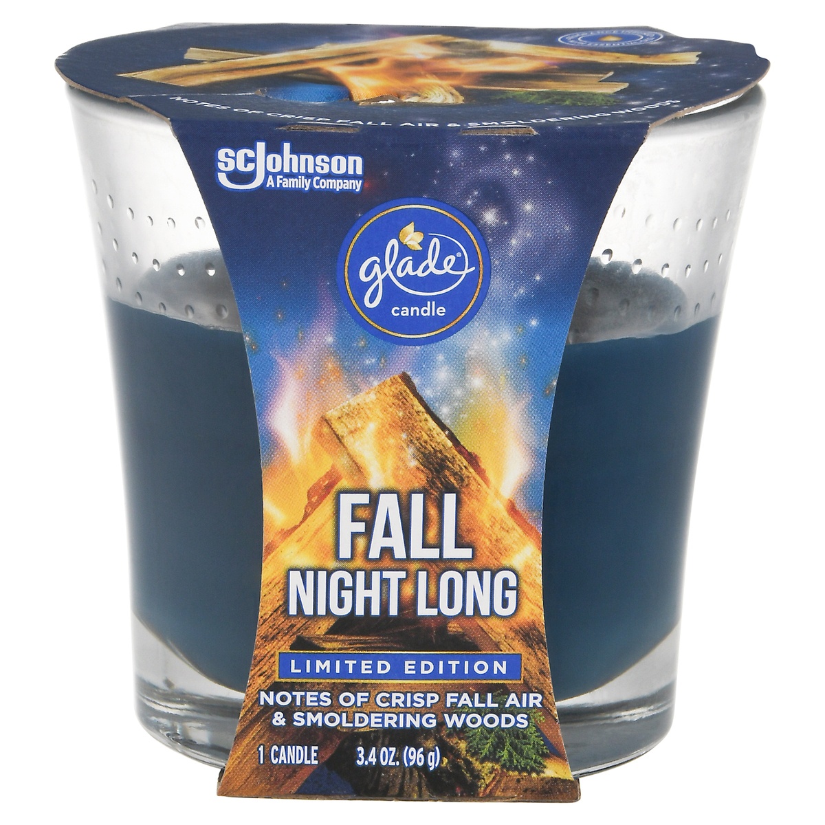 slide 1 of 1, Glade Candle Fall Night Long, 3.4 oz