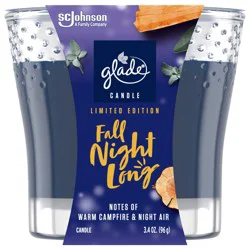 Glade 1 Wick Scented Candle, Fall Night Long, 3.4 oz