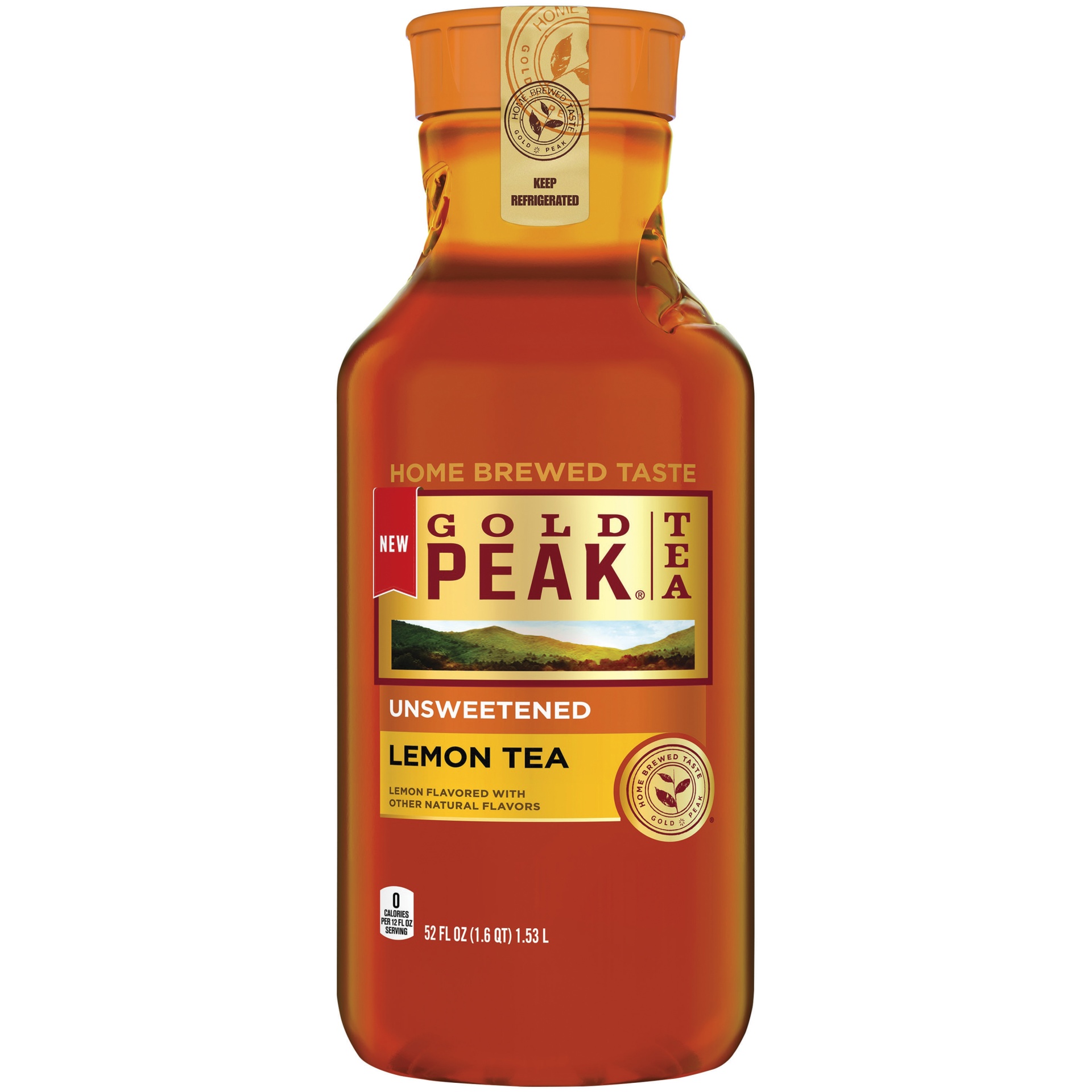 slide 1 of 1, Gold Peak Unsweetened Lemon Tea, 52 fl oz