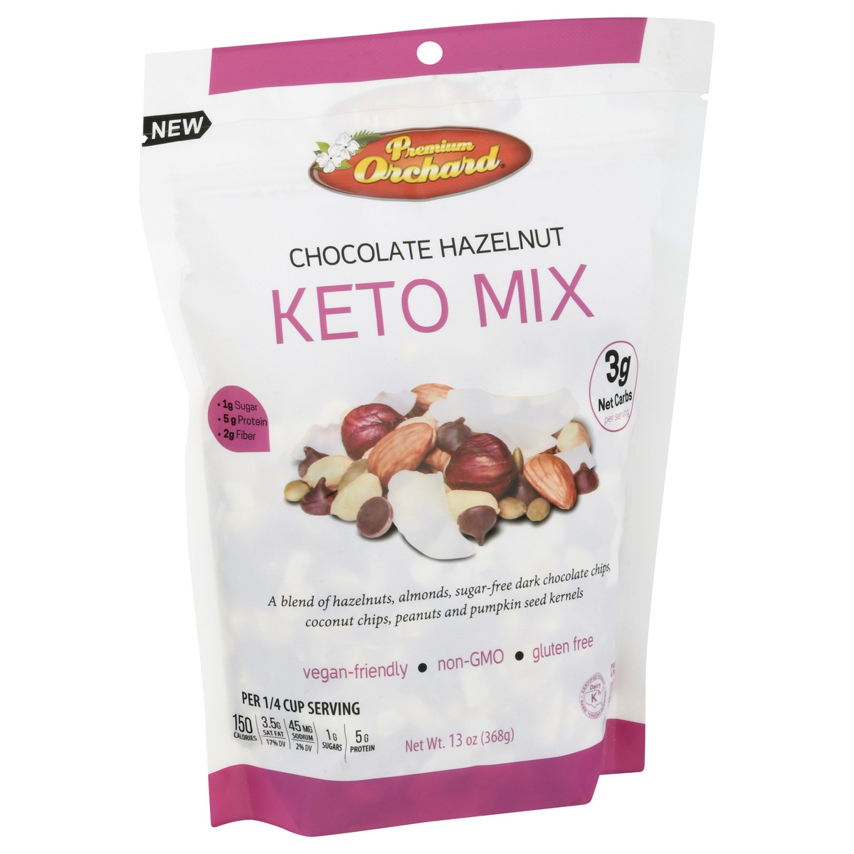 slide 6 of 11, Premium Orchard Keto Mix Chocolate Hazelnut - 13 OZ, 13 oz