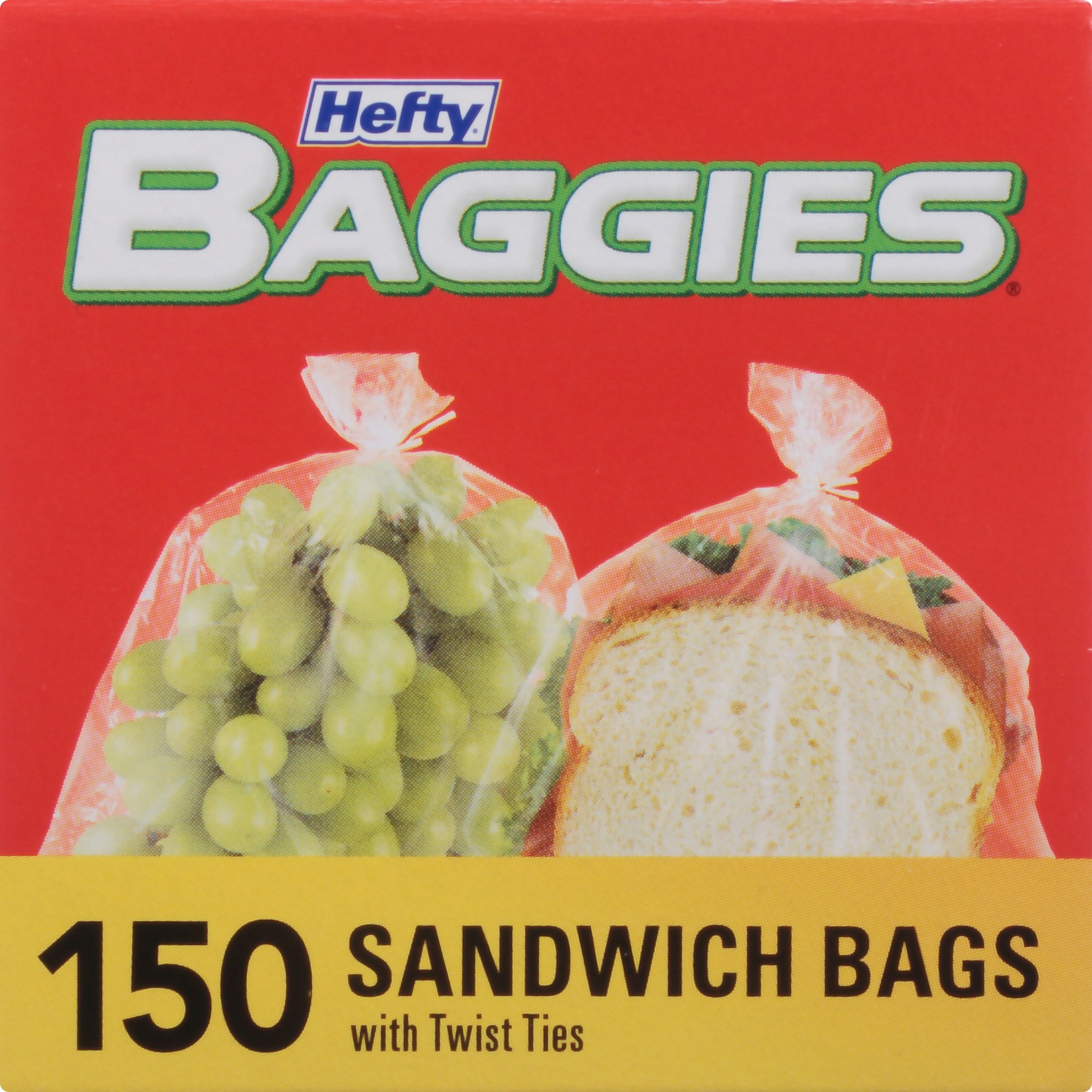Hefty Baggies Sandwich & Storage Bags With Twist Ties 150 ct Shipt