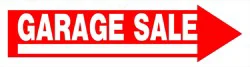 Hillman Garage Sale 6-in x 24-in Corrugated plastic Sale/For sale Sign
