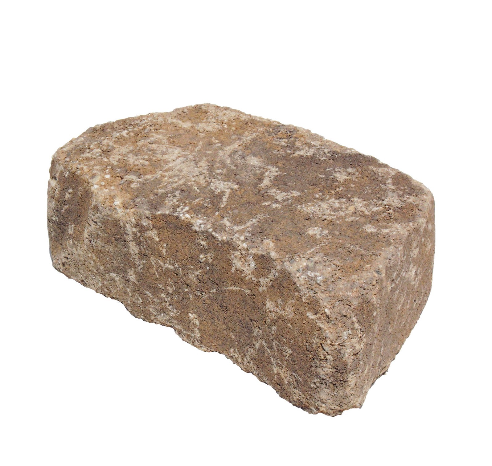 slide 1 of 4, 3.0-Inches H x 8.2-Inches L x 4.0-Inches D Britt Beige Concrete Retaining wall block, 1 ct