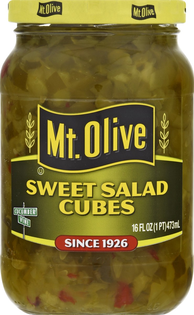 slide 6 of 9, Mt. Olive Sweet Salad Cubes 16 oz Jar, 16 oz