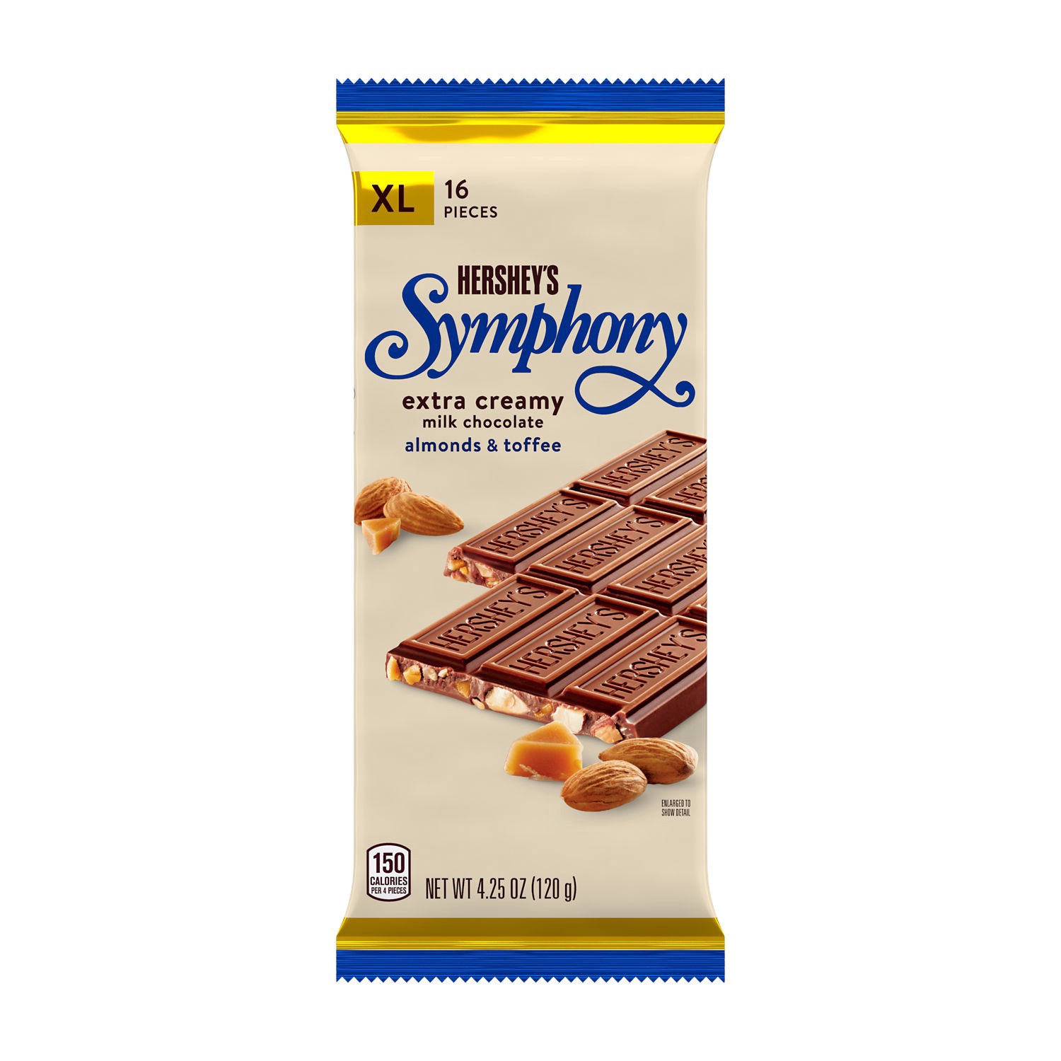 slide 1 of 1, SYMPHONY Hershey's Symphony Milk Chocolate Almonds and Toffee Chocolate Bar - 4.25oz, 