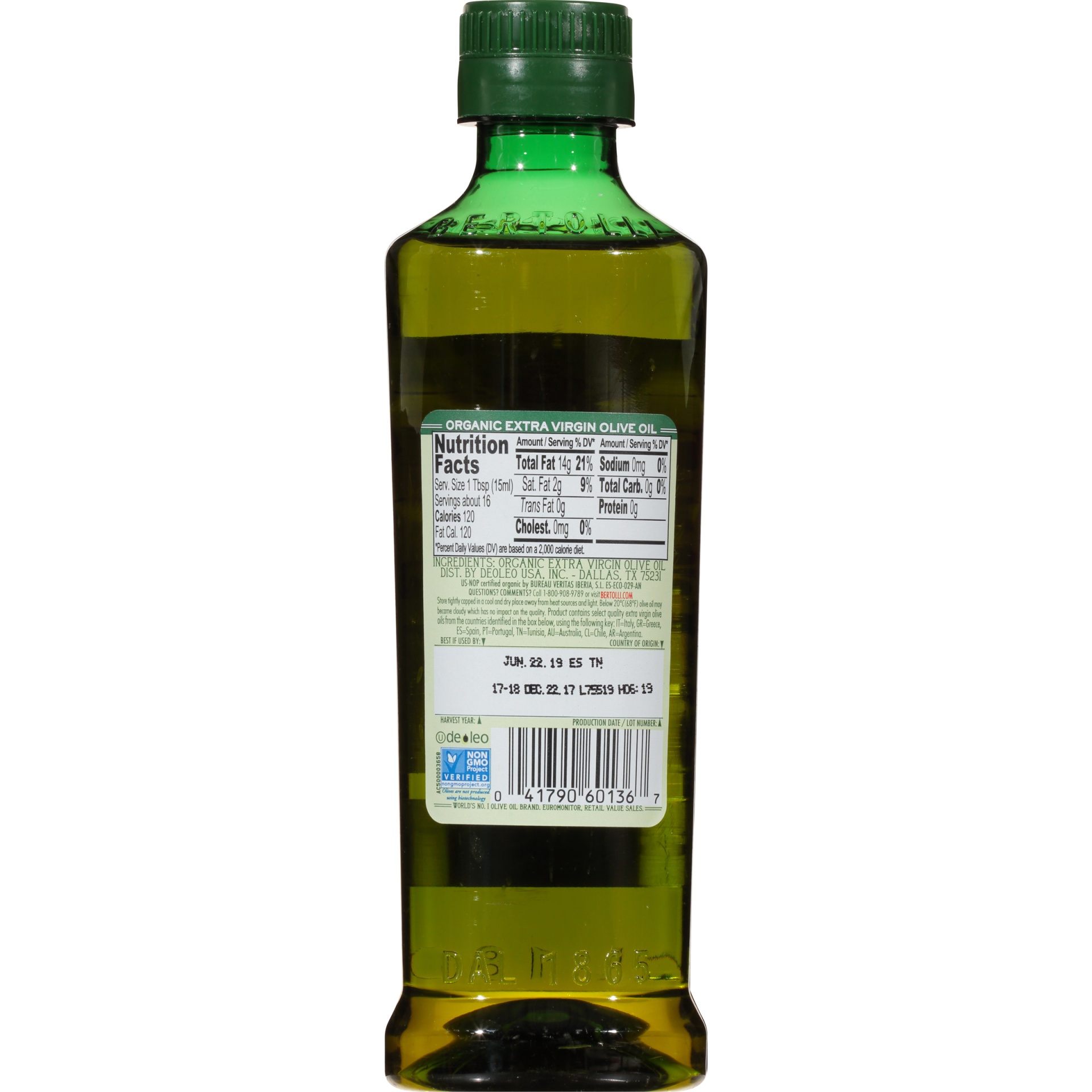 slide 6 of 8, Bertolli Extra Virgin Organic Olive Oil 8.45 fl oz, 