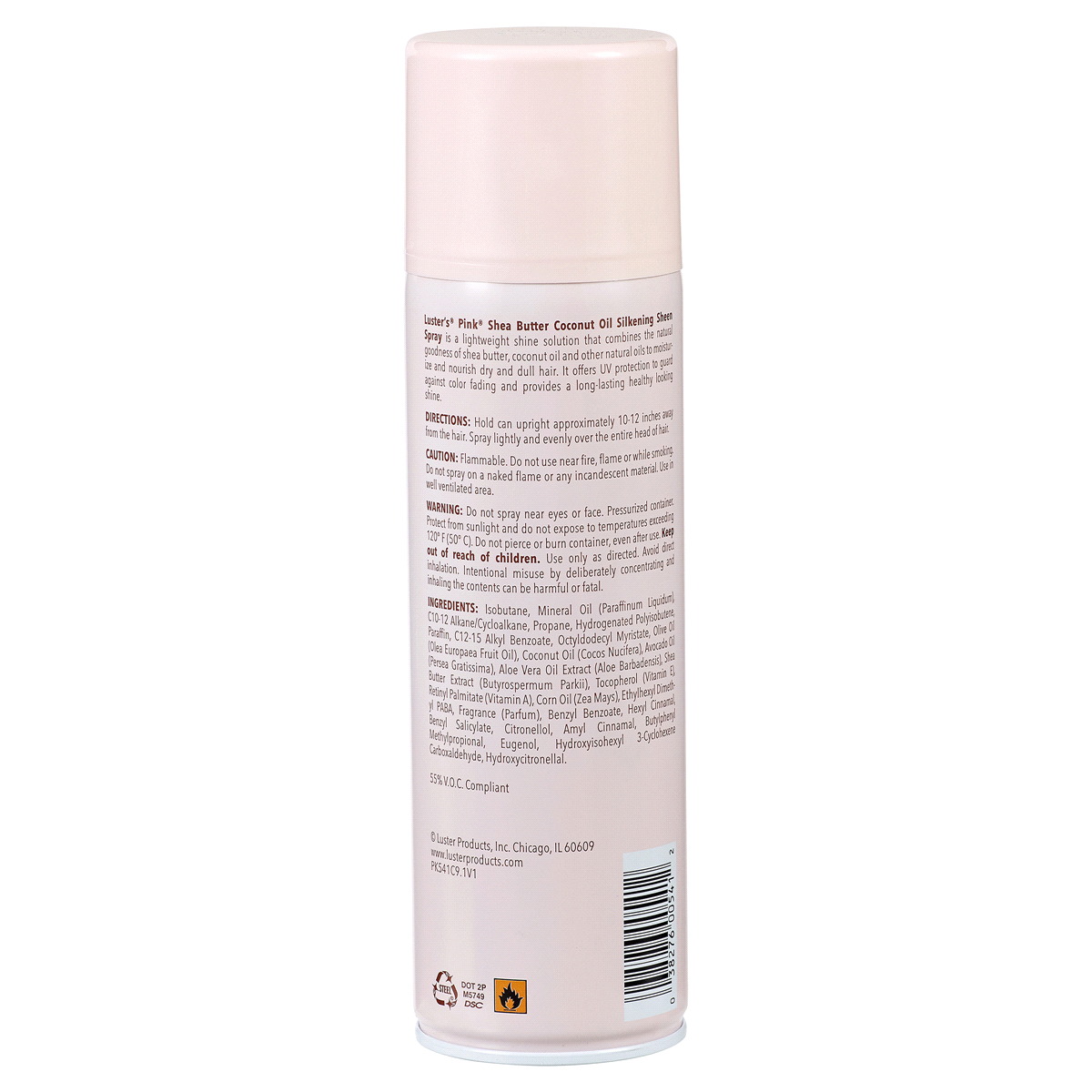 slide 2 of 2, Luster Pink Shea Butter Coconut OIl Silkening Sheen Spray, 15.5 fl oz