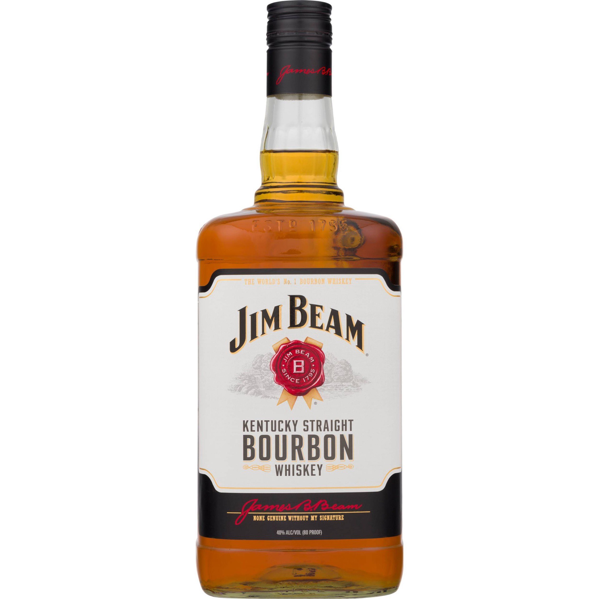 slide 1 of 7, Jim Beam Kentucky Straight Bourbon Whiskey 1.75 L, 1.75 liter