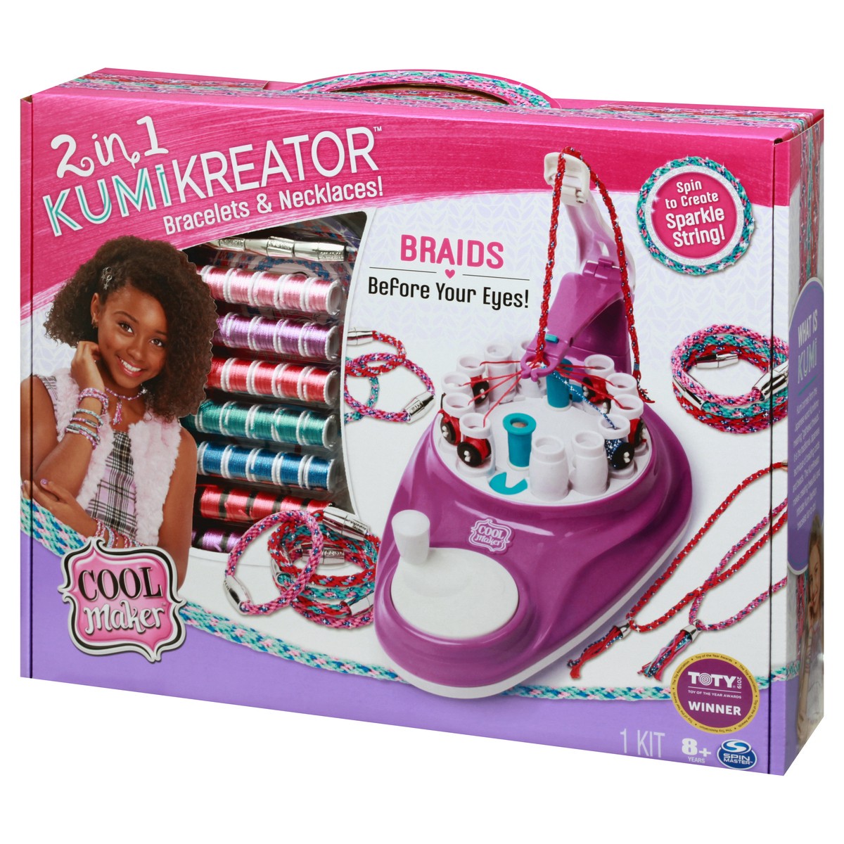 slide 6 of 9, Cool Maker, 2-in-1 KumiKreator, Necklace and Friendship Bracelet Maker Activity Kit, for Ages 8 and Up, 1 ct