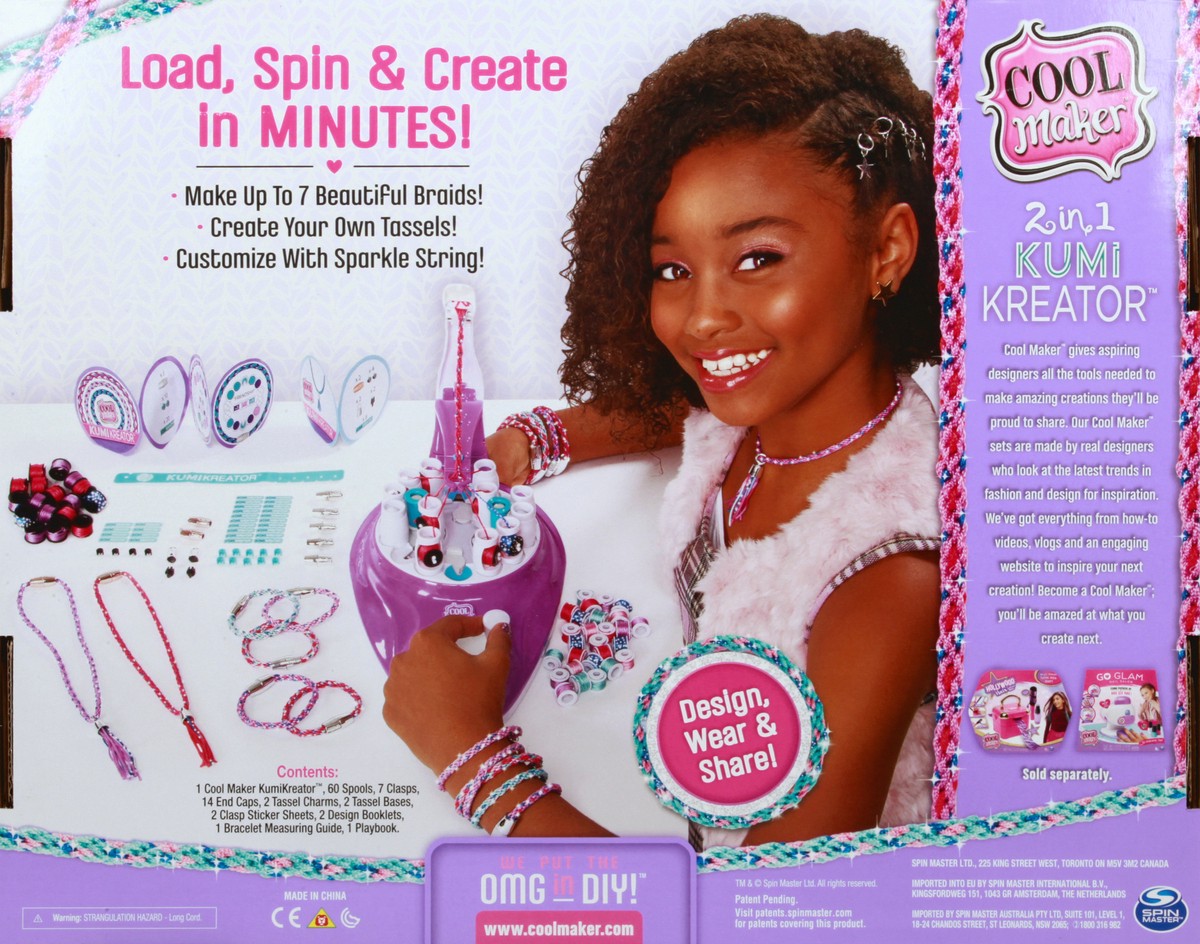 slide 8 of 9, Cool Maker, 2-in-1 KumiKreator, Necklace and Friendship Bracelet Maker Activity Kit, for Ages 8 and Up, 1 ct