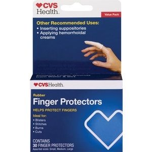 slide 1 of 1, CVS Health Rubber Finger Protectors, 30 ct