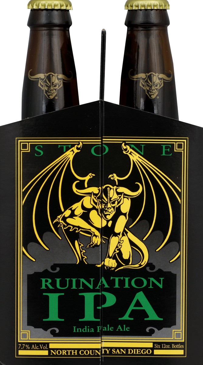 slide 3 of 4, Stone Brewing Ruination IPA Bottles, 6 ct; 12 fl oz