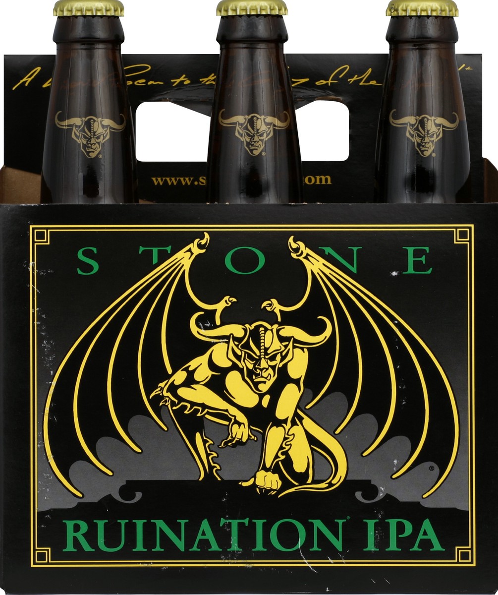 slide 4 of 4, Stone Brewing Ruination IPA Bottles, 6 ct; 12 fl oz