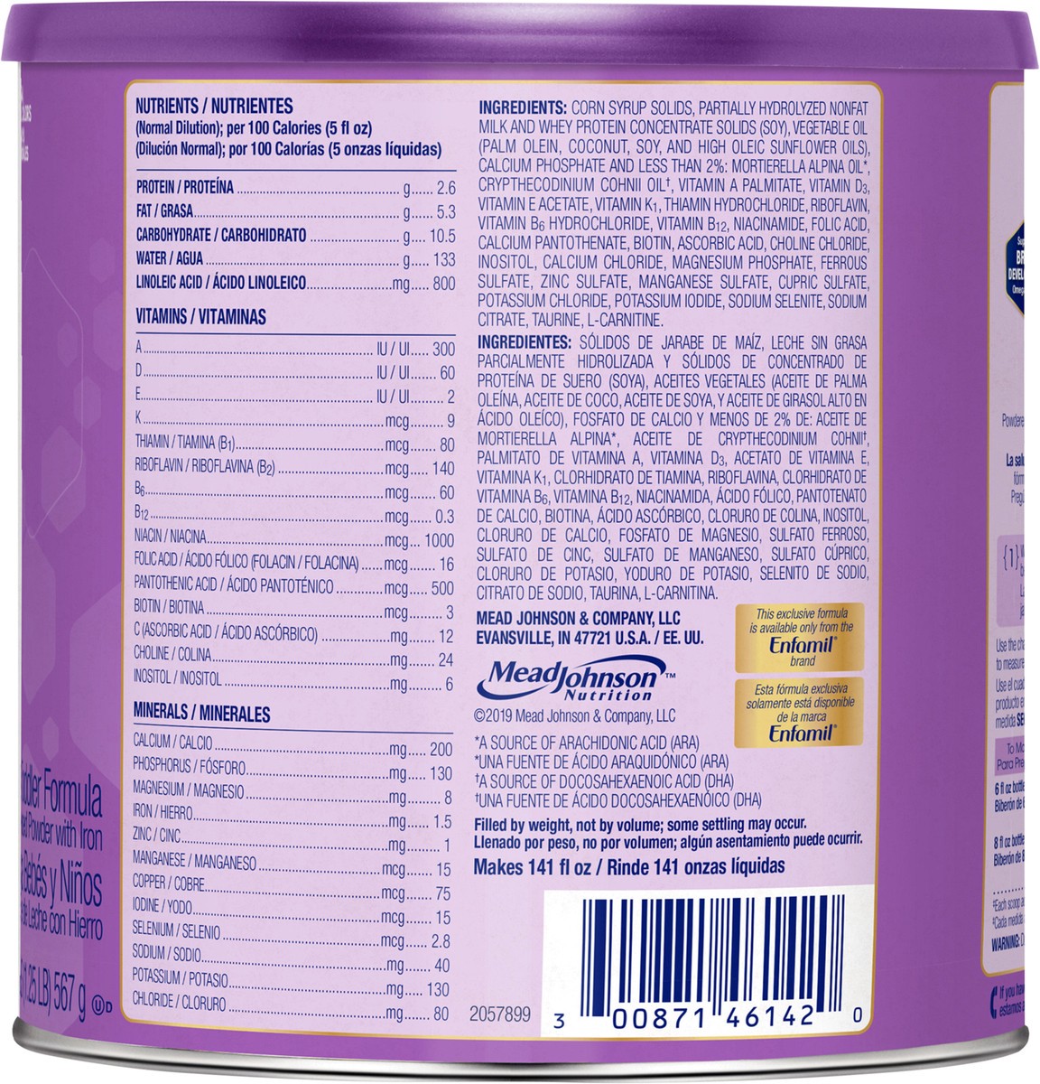 slide 2 of 3, Enfagrow Gentlease Toddler Transitions Gentle Baby Formula Milk Powder, For Easing Fussiness, Gas & Crying, Omega-3 DHA, Iron, Powder Can, 20 Oz, 20 oz