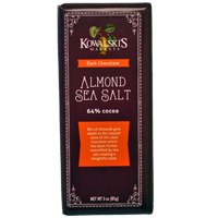 slide 1 of 1, Kowalski's Dark Chocolate Almond Sea Salt, 3 oz