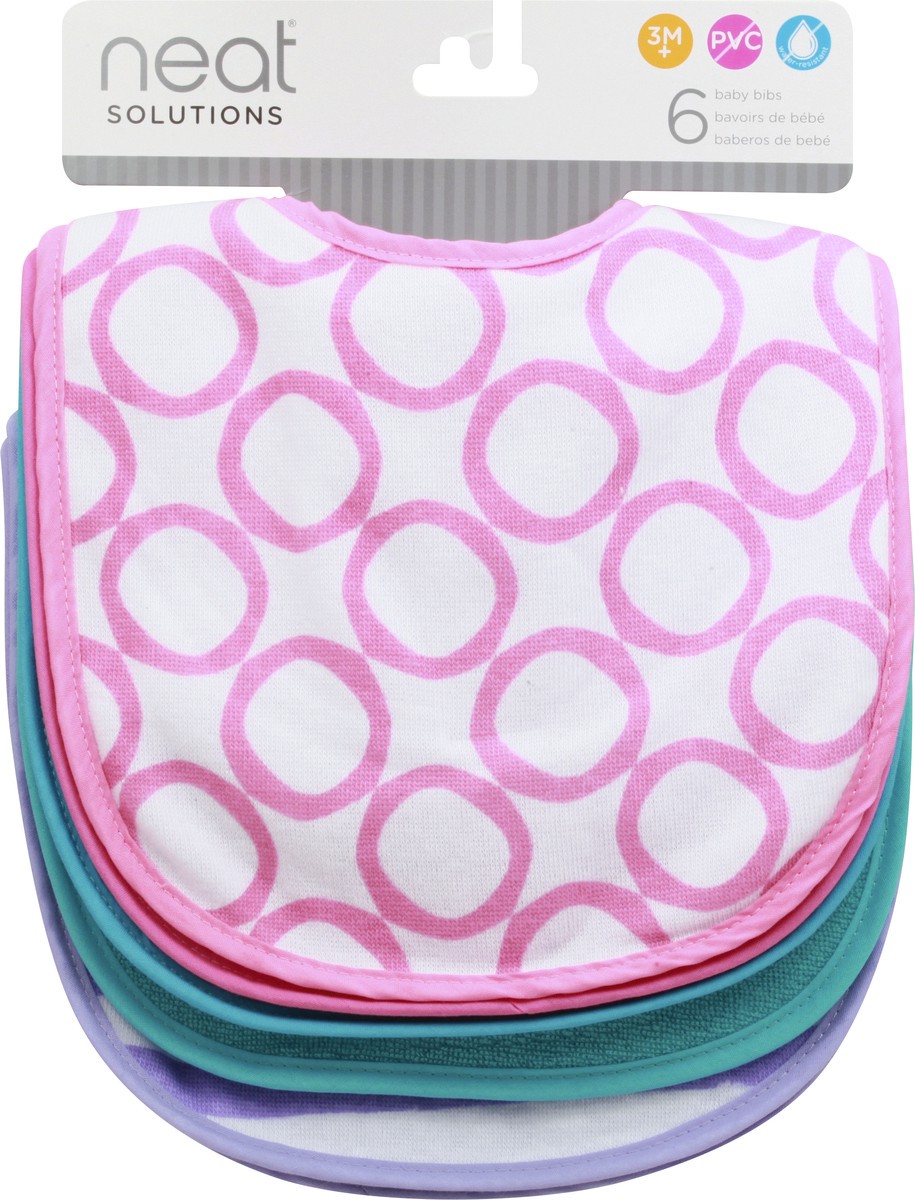 slide 2 of 11, Neat Solutions 3+ Months Baby Bibs 6 ea, 6 ct