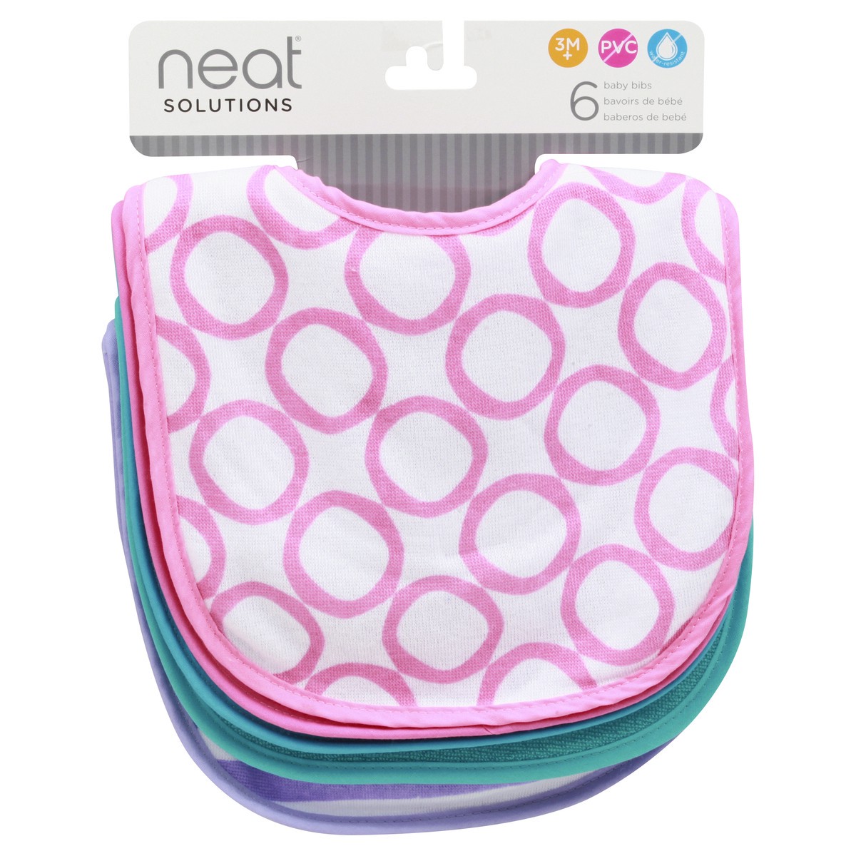 slide 1 of 11, Neat Solutions 3+ Months Baby Bibs 6 ea, 6 ct