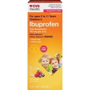 slide 1 of 1, CVS Health Children's Dye-Free Ibuprofen, 4 fl oz