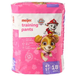 Meijer Training Pants Jumbo, Girl 4t/5t, 18 Ct.