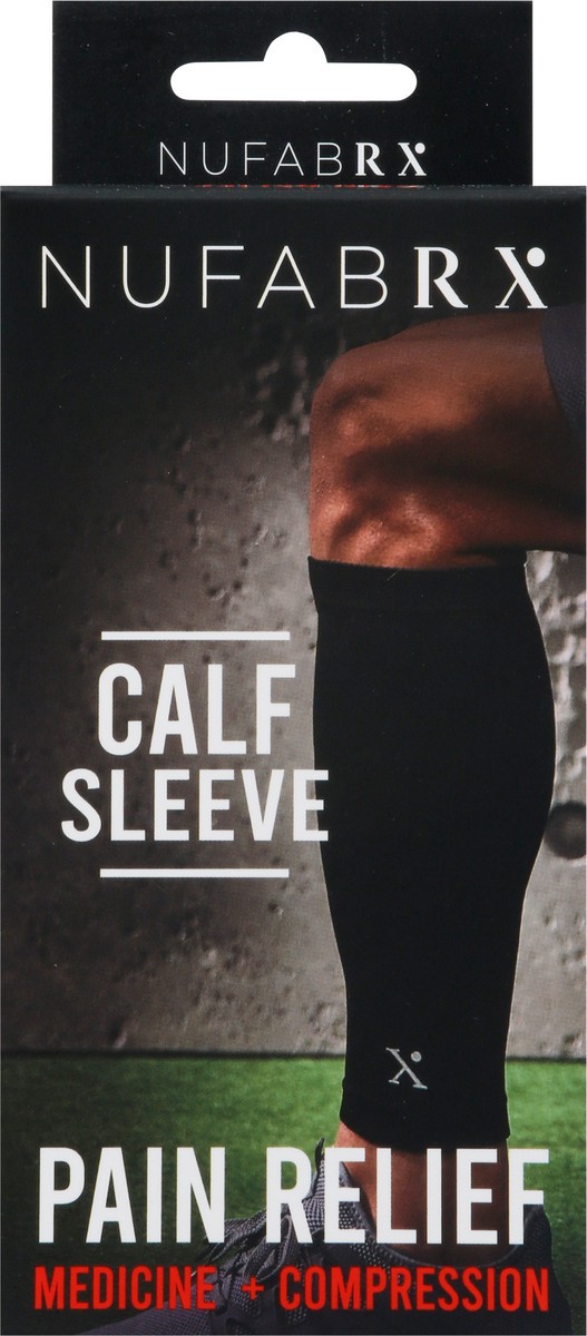 slide 12 of 13, Nufabrx Black Medicine Infused Shin Sleeve One Size Fits Most 1 ea, 1 ct