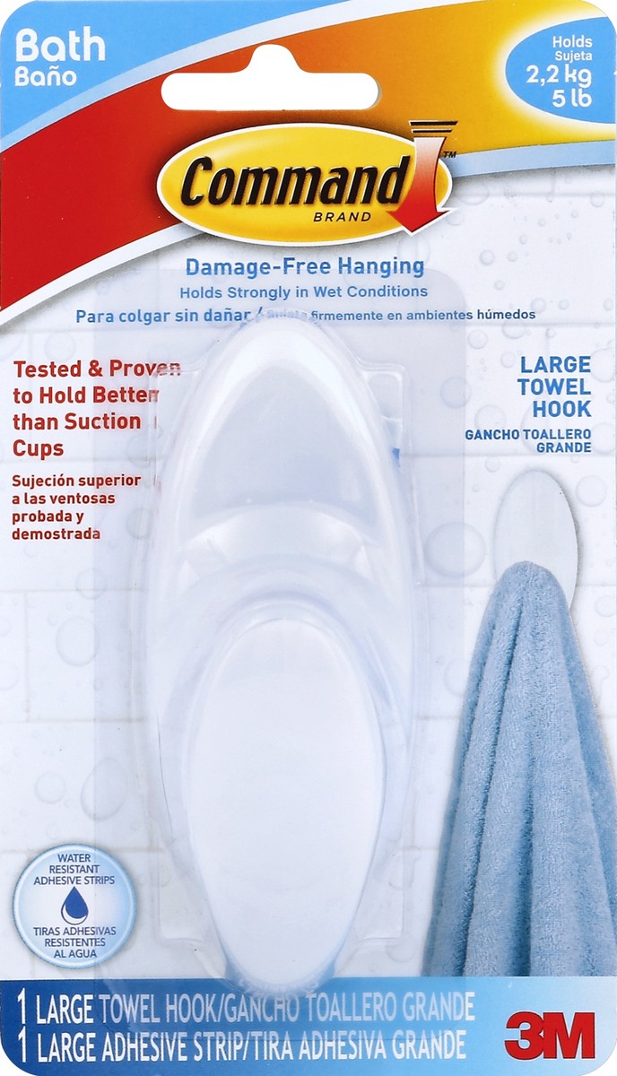 slide 2 of 2, Command Towel Hook Large 1 ea, 1 ct