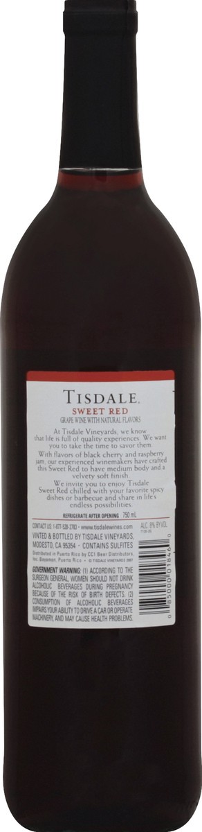 slide 3 of 5, Tisdale Sweet Red 750 ml, 750 ml