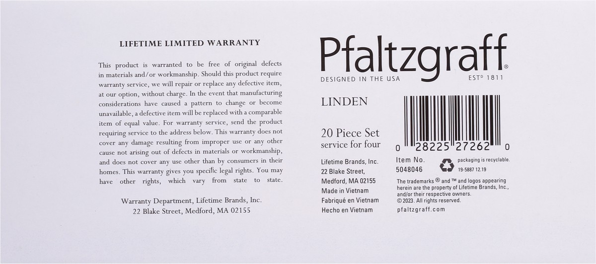 slide 6 of 9, Pfaltzgraff Linden Flatware set, 1 ct