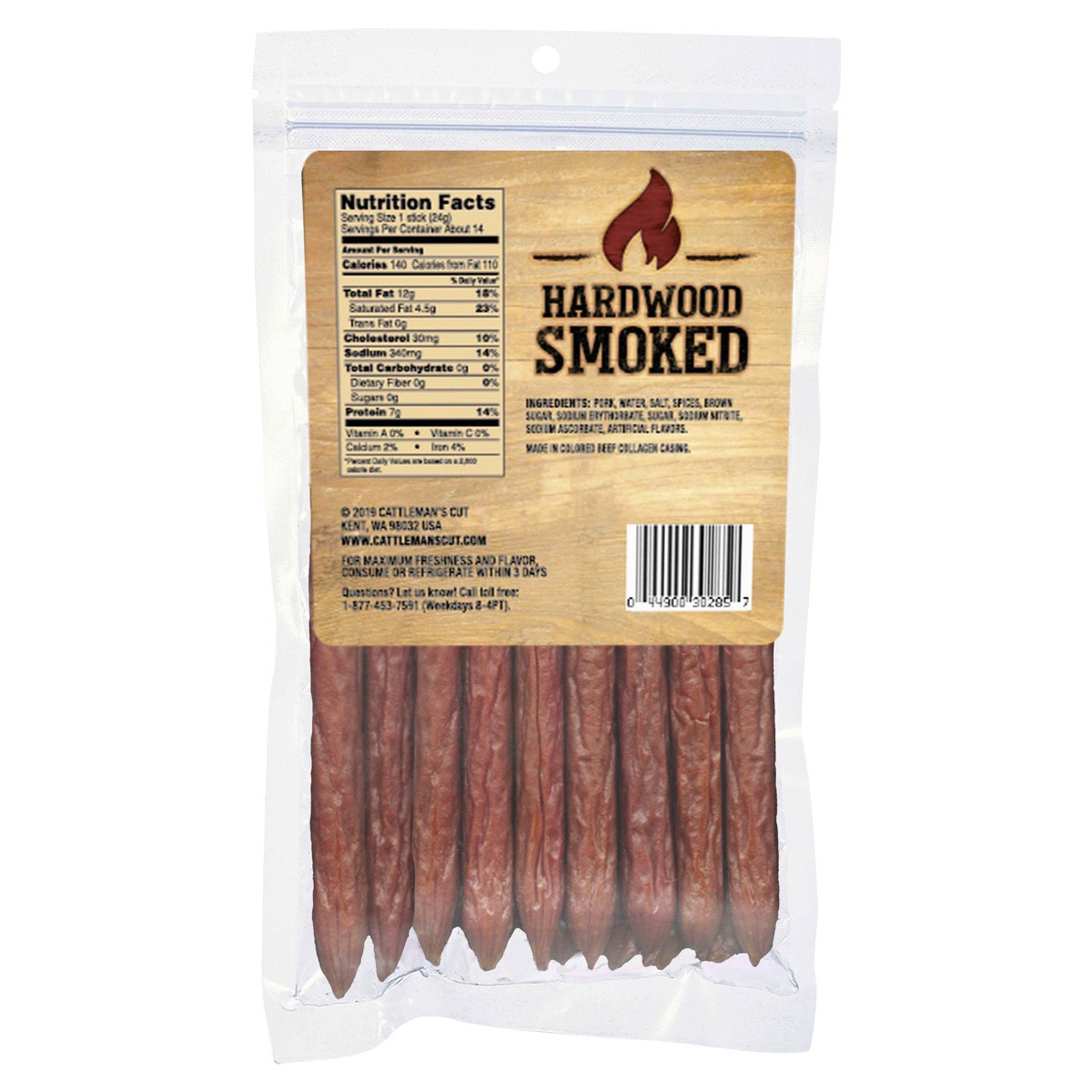 slide 2 of 2, Cattleman's Cut Double Smoked Original Sausages 12 oz, 12 oz
