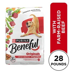 Purina Beneful Originals With Farm-Raised Beef Natural Dog Food Dry Recipe With Added Vitamins, Minerals and Nutrients