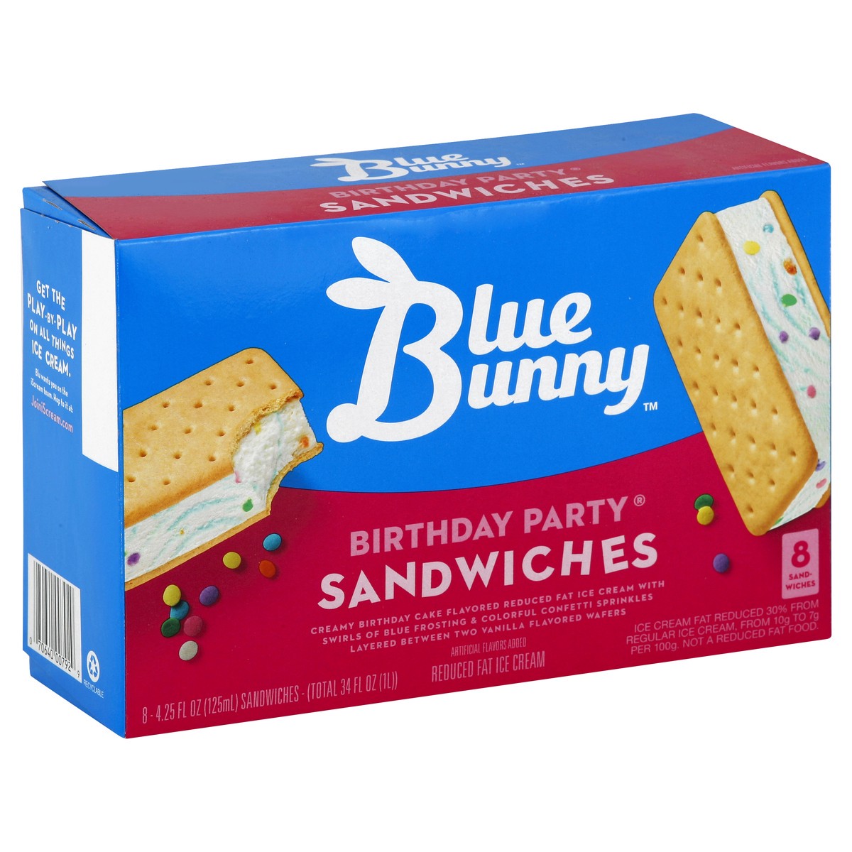 slide 2 of 5, Blue Bunny Sandwiches 8 ea, 8 ct