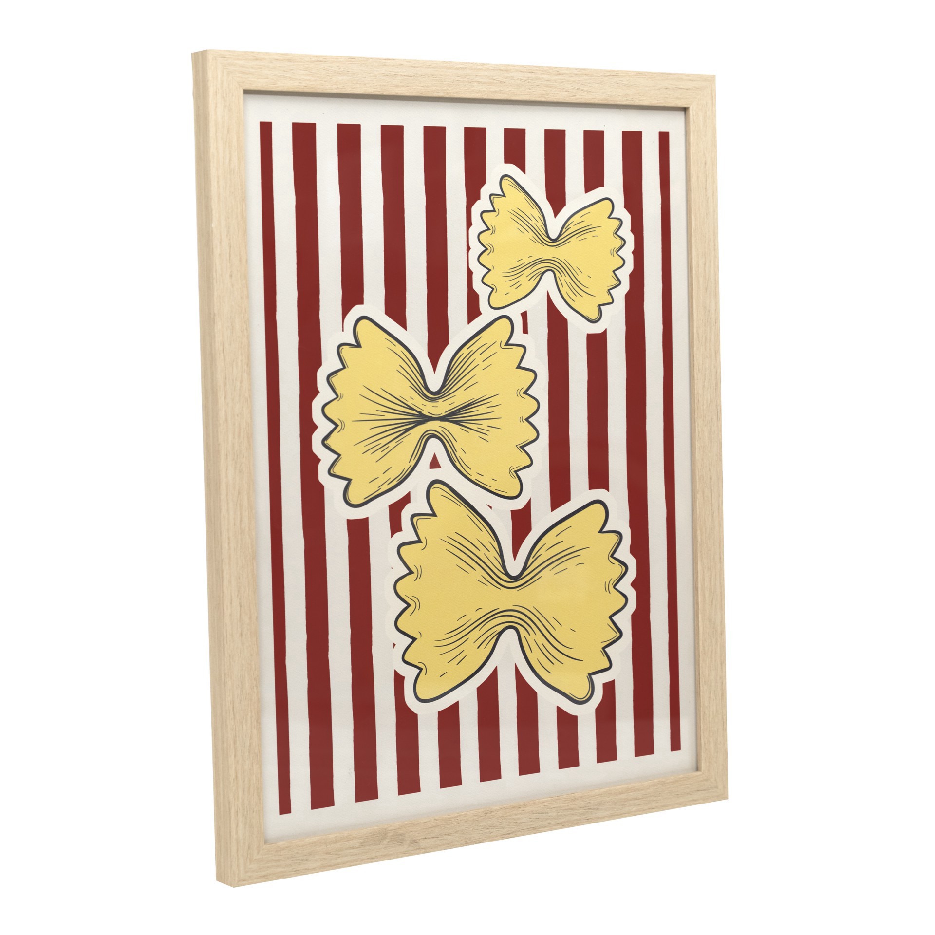 slide 2 of 6, 12" X 16" Yellow Farfalle Pasta Framed Wall Decor By Ashland, 12 in x 16 in