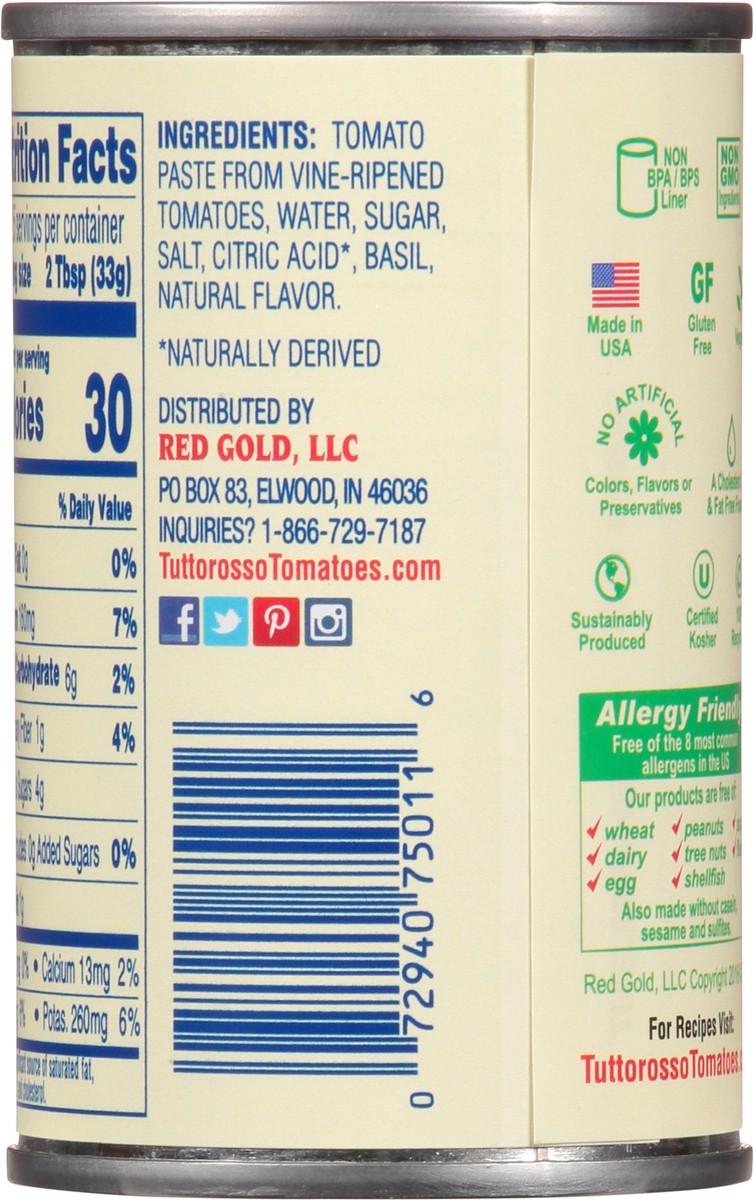 slide 6 of 9, Tuttorosso Sweet Basil Tomato Paste 6 oz, 6 oz
