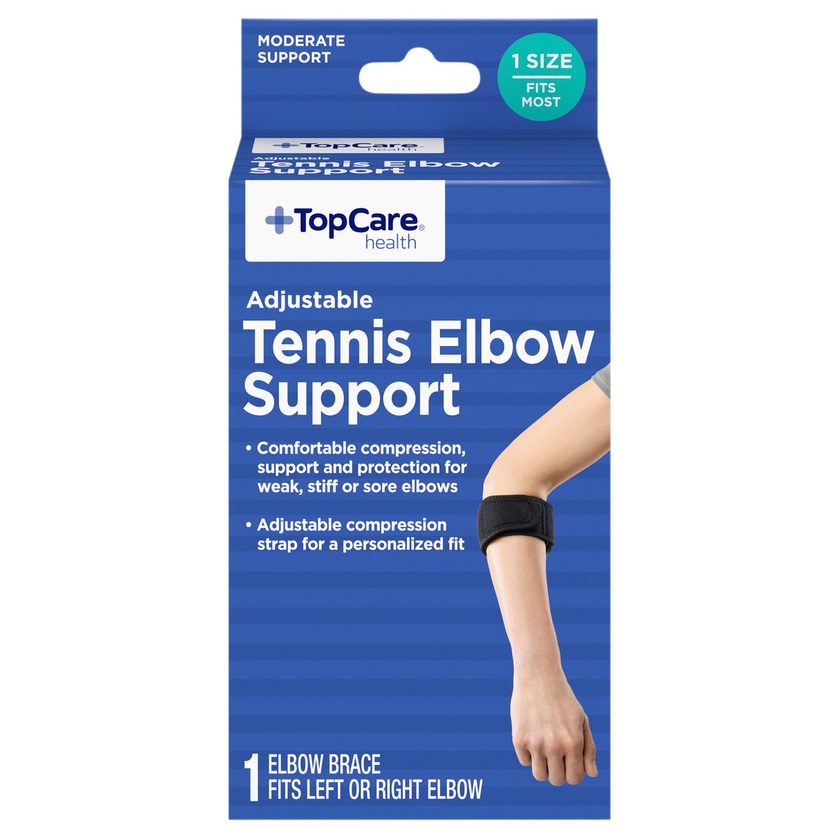 slide 1 of 12, TopCare Elbow Support Tennis One Size, One Size