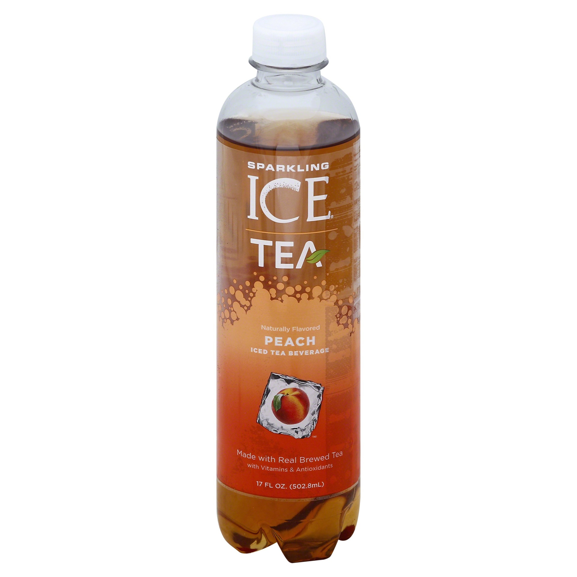 slide 1 of 4, Sparkling Ice-Peach Tea, 17 fl oz