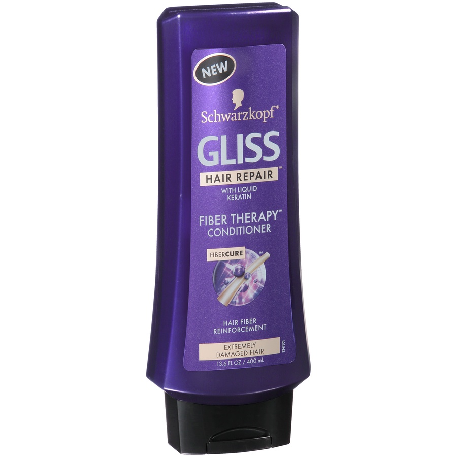 slide 2 of 6, Gliss Schwarzkopf Gliss Hair Repair Fiber Therapy Extremely Damaged Hair Conditioner, 13.6 fl oz