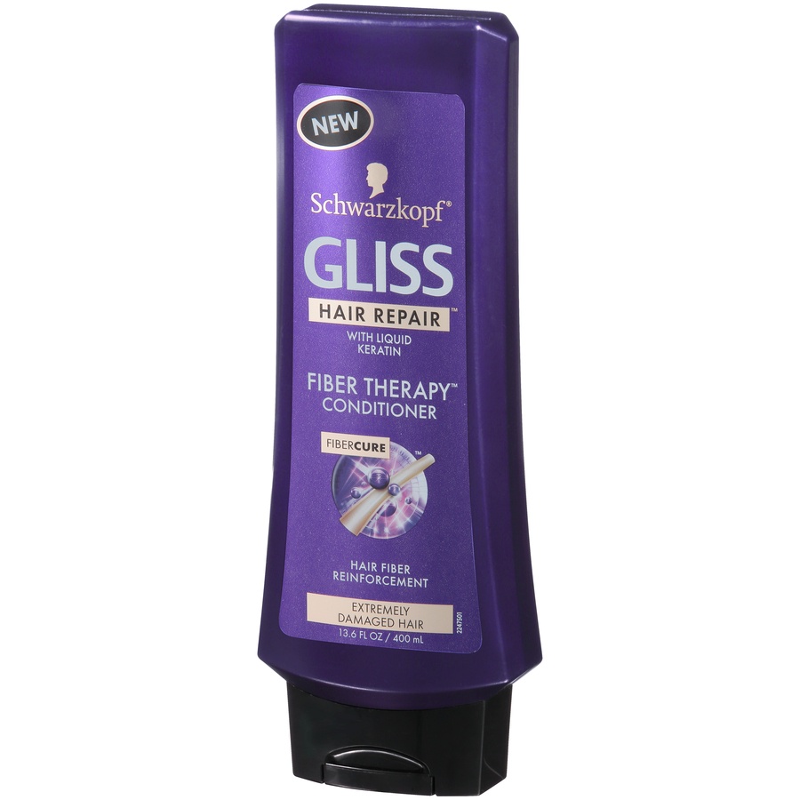 slide 3 of 6, Gliss Schwarzkopf Gliss Hair Repair Fiber Therapy Extremely Damaged Hair Conditioner, 13.6 fl oz